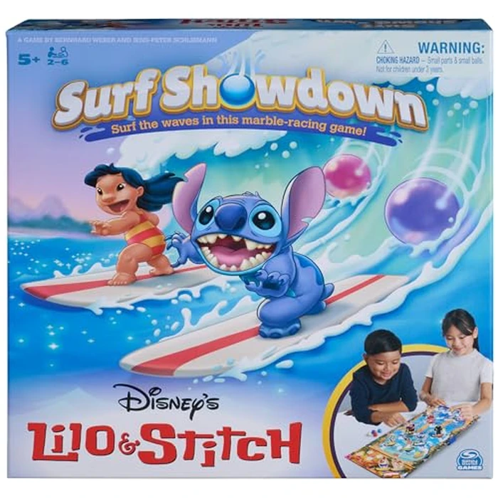 Spin Master Games, Disney’s Lilo & Stitch Surf Showdown, Marble Game, Stitch Girl Gifts, Easy Activity Toy, Fun for Kids & Family, 2-6 Players, for Ages 5 & Up by Spin Master Games - Used - Like New condition - US$7.07