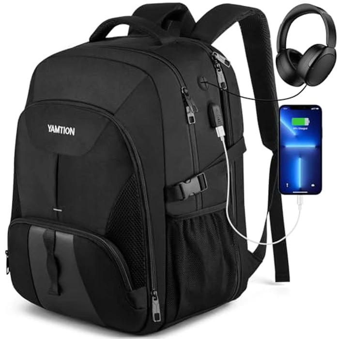 YAMTION School Backpack for Teens and Adults,17.3 Inch Laptop Bookbag for High School College Students Work Office Business Travel by YAMTION - Used - Good condition