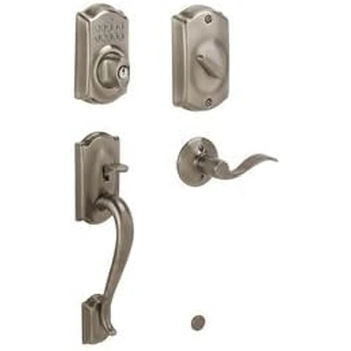 Schlage FE365V CAM 620ACC Camelot Electronic Handleset with Accent Lever by SCHLAGE - Used - Very Good condition - CA$119.01