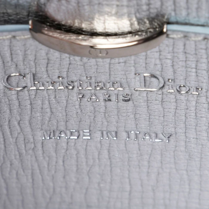 Dior Metallic Calfskin Diorever Top Handle - Calfskin - Blue/Silver by Dior - Image 8