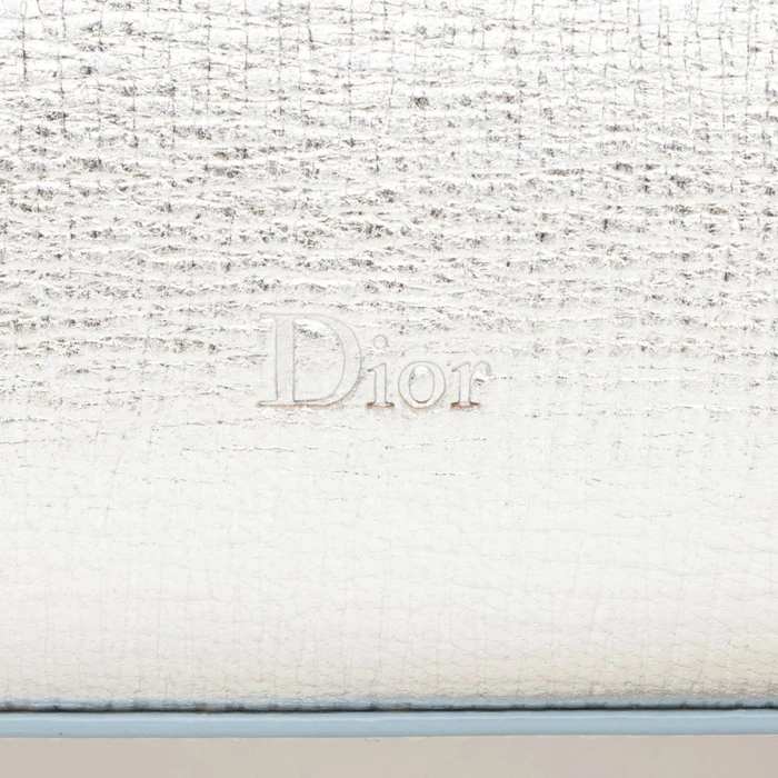 Dior Metallic Calfskin Diorever Top Handle - Calfskin - Blue/Silver by Dior - Image 9
