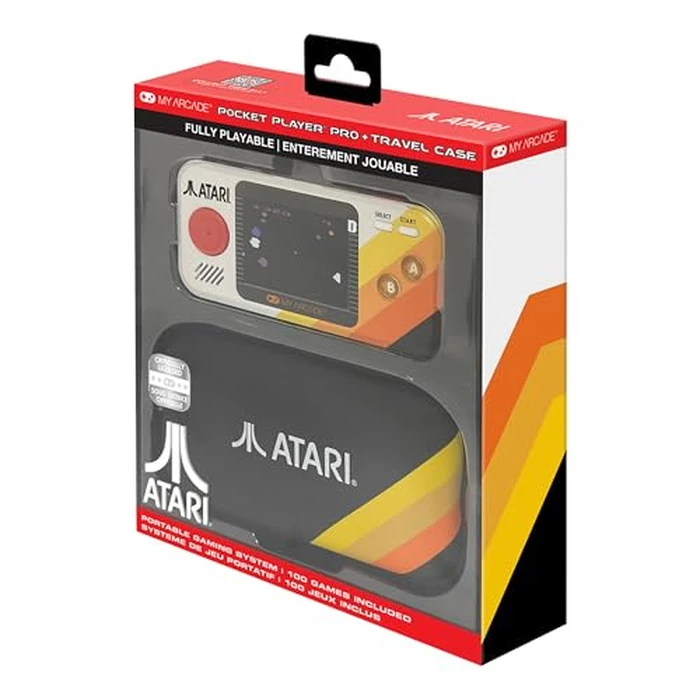 My Arcade Atari Pocket Player Bundle: Portable Video Game Console with 100 Games, Travel Case and Screen Protector Included by My Arcade - Used - Very Good condition - US$36.79