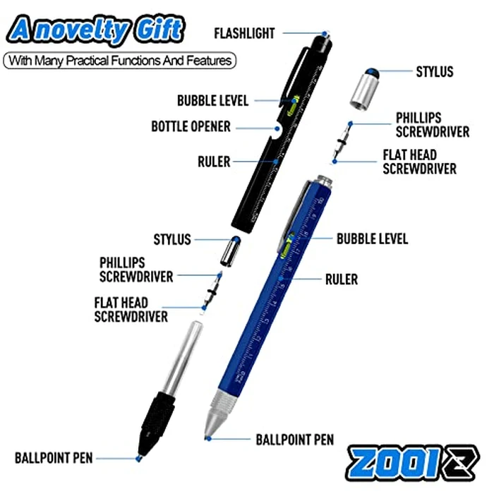 ZOOI Fathers Day Dad Gifts from Daughter Wife Son Gifts for Men Dad Him, 9-1 Multitool Pen, Mens Gifts for Men Who Have Everything, Grandpa Fathers Day Gift, Cool Gadgets Stuff by ZOOI - Image 6