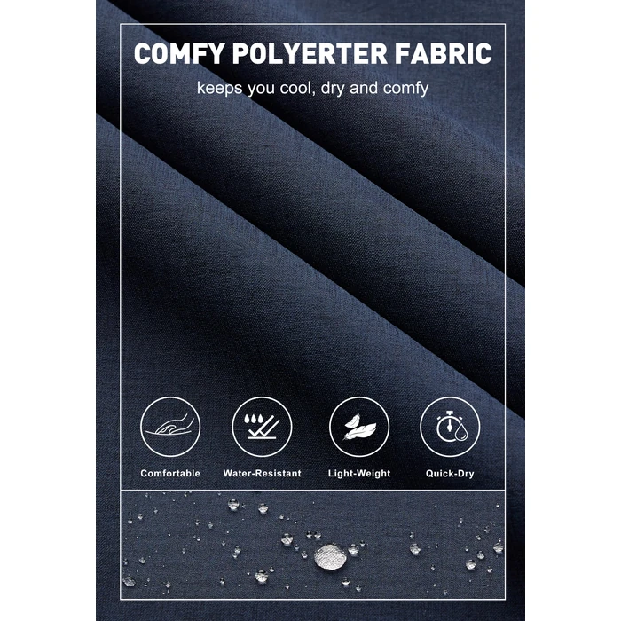 Men's Golf Pants 30" Quick Dry Lightweight Classic Fit Stretch Work Dress Business Casual Pants for Men Comfy Lounge Trousers with Pockets, Navy, 34W x 30L by Libin - Image 4