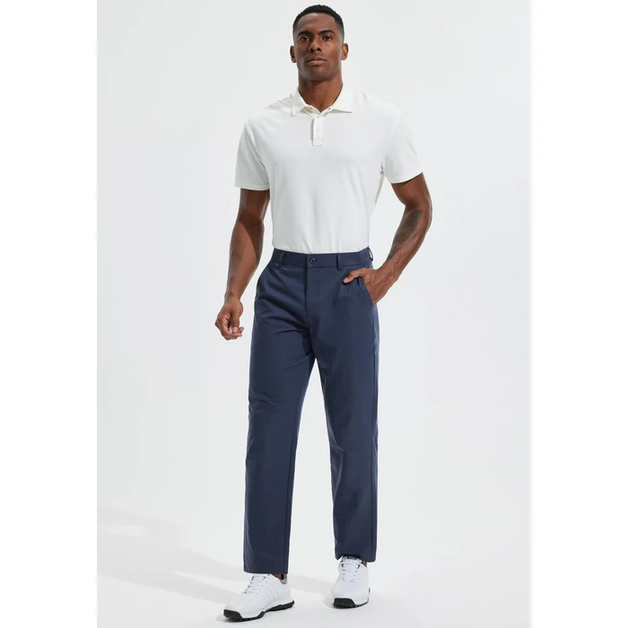 Men's Golf Pants 30" Quick Dry Lightweight Classic Fit Stretch Work Dress Business Casual Pants for Men Comfy Lounge Trousers with Pockets, Navy, 34W x 30L by Libin - Image 5