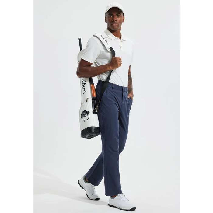 Men's Golf Pants 30" Quick Dry Lightweight Classic Fit Stretch Work Dress Business Casual Pants for Men Comfy Lounge Trousers with Pockets, Navy, 34W x 30L by Libin - Image 6