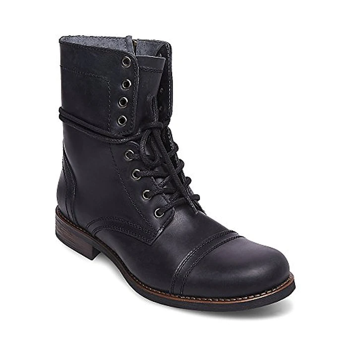 Steve Madden Men's Troopah-c Combat Boot, Black Leather, 8 by Steve Madden - Used - Very Good condition - CA$48.44