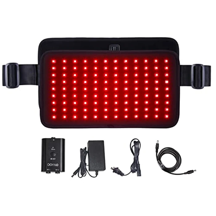 DGXINJUN Red Near Infrared Light Therapy Devices 660nm & 880nm Led Wrap Back Pain Relief for Body with Pulse Mode Flexible Pad Home Use Wearable Belt Deep Penetrating Joints Muscle Benefits (22S-WT) by DGXINJUN - Used - Like New condition - US$75.99