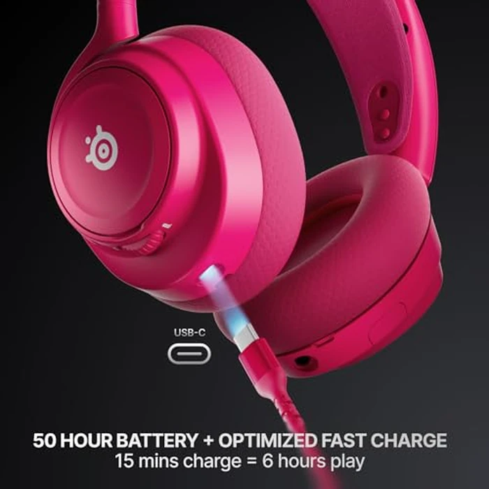 SteelSeries Arctis Nova 7P Wireless Gen 2 Gaming Headset - Real-Time App Control, 50+ HR Play, Neodymium Magnetic Drivers, Mix 2.4GHz/Bluetooth, PS5, PS4, PC, Switch 1/2, Mobile - Magenta by SteelSeries - Image 5
