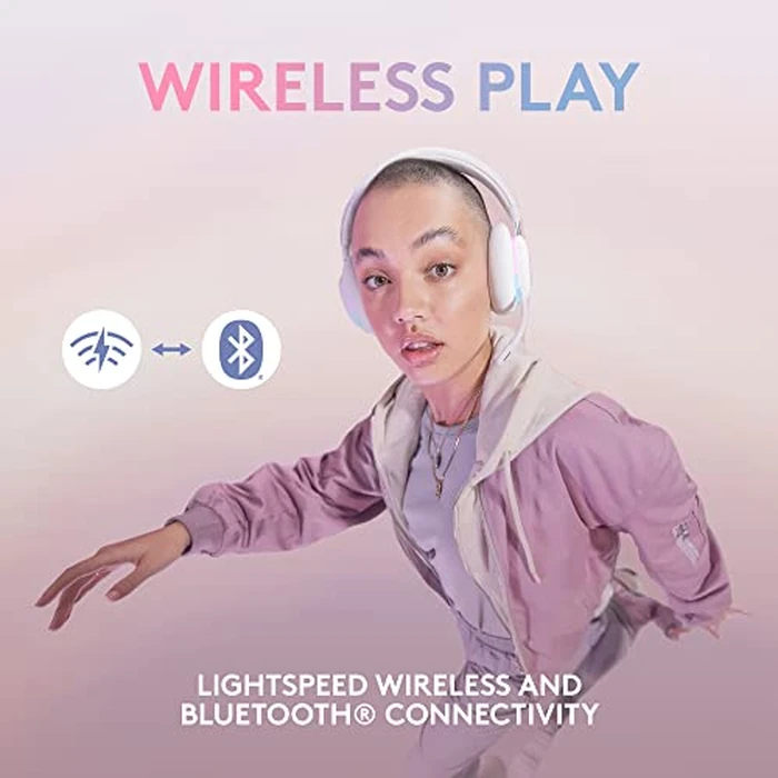 Logitech G735 Wireless Gaming Headset, Customizable LIGHTSYNC RGB Lighting, Lightspeed, Bluetooth, 3.5 MM Aux Compatible with PC, Mobile Devices, Detachable Mic - White Mist by Logitech - Image 4