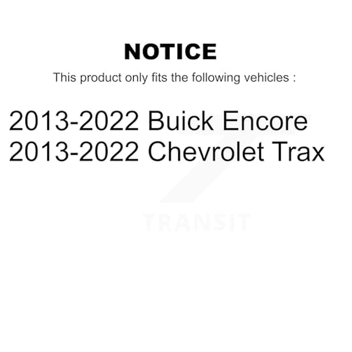 TMC Rear Suspension Shock Absorbers Pair Replacement For 2013-2022 Buick Encore Chevrolet Trax - Left Right Side (Driver Passenger) K78-101085 by TMC - Image 2