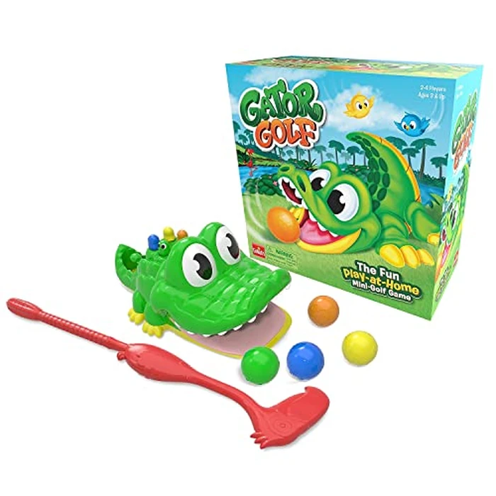 Gator Golf - Putt The Ball into The Gator's Mouth to Score Game by Goliath, Single, Gator Golf, 27 x 27 x 12.5 cm for age 3+ years by Goliath - Used - Very Good condition - US$10.70