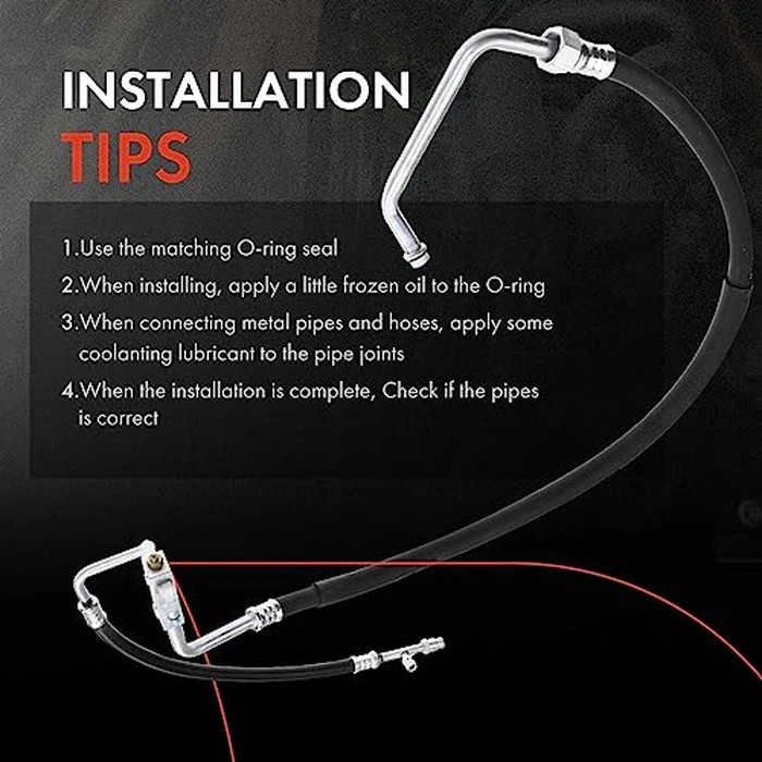 A-Premium A/C Suction Hose & Discharge Line Hose Assembly Compatible with Ford F-150/Bronco 1994-1996, F-250/F-350 1994-1997, 5.0L 5.8L, OHV, Petrol by A-Premium - Image 6