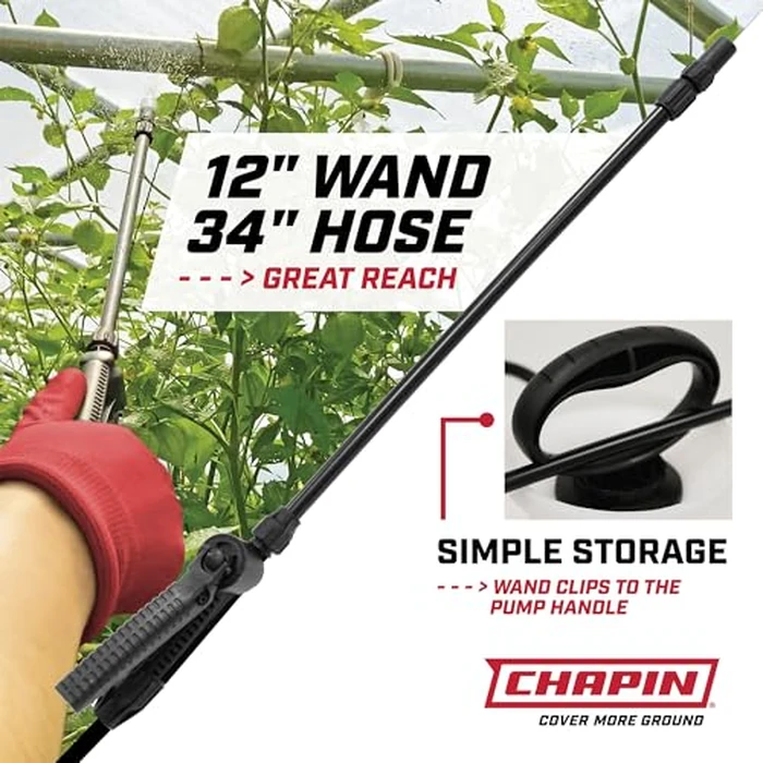 Chapin 20004 Sprayer Tank, Lawn and Garden, Hand Pump Pressured, Anti-Clog Filter, Adjustable Spray Nozzle, Spray Plants, Watering, Weeds, Fertilizer and Pests, White, 1 Gallon (4.5 Liters) by Chapin International - Image 5