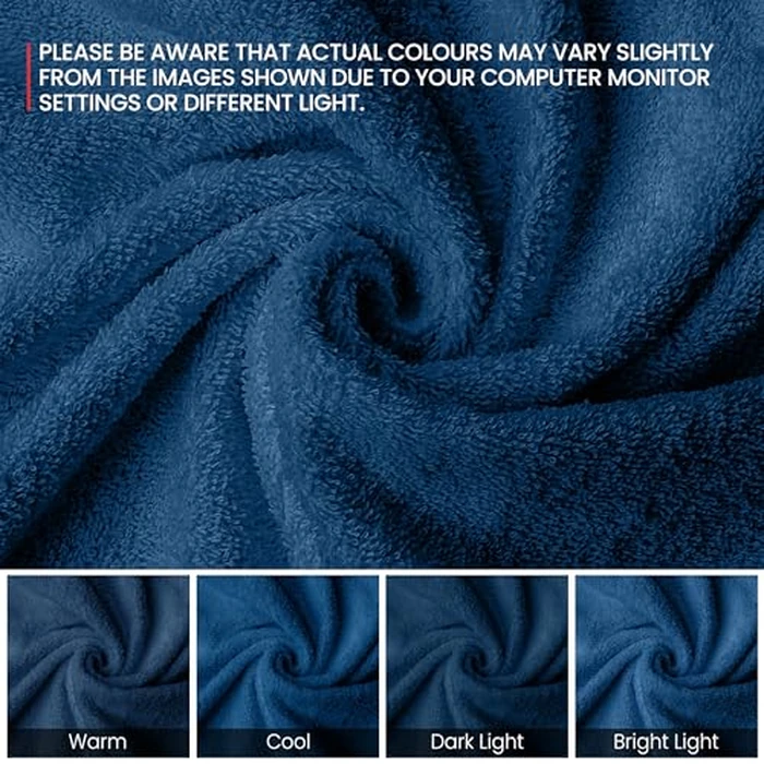 Canadian Linen Imperial Premium Hand Towels Set, 6 Pack, 16”x27”, Soft Absorbent Cotton Towels Lightweight Quick Dry Bathroom Towel for Hair Salon Spa Home Restaurant Kitchen Gym Pool Hotel, Navy Blue by Canadian Linen - Image 8