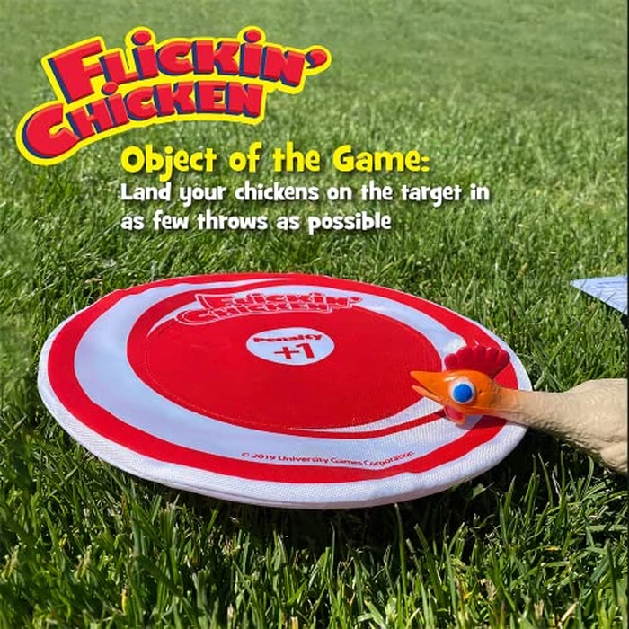 University Games, Flickin Chicken Indoor Outdoor Target Toss Game, The Go Anywhere Game for 2 or More Players Ages 6 and Up by University Games - Image 3