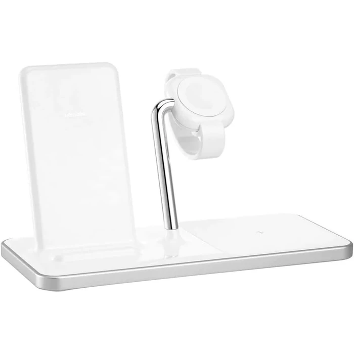 Ubio Labs 3-in-1 Wireless Charging Stand Qi Compatible - White by Ubio Labs - Image 1