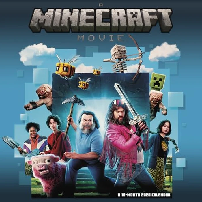 2026 Minecraft Movie Wall Calendar by DateWorks - Used - Acceptable condition - US$9.63