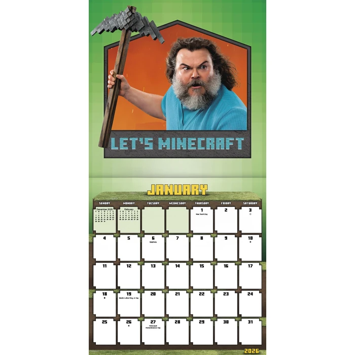 2026 Minecraft Movie Wall Calendar by DateWorks - Image 2