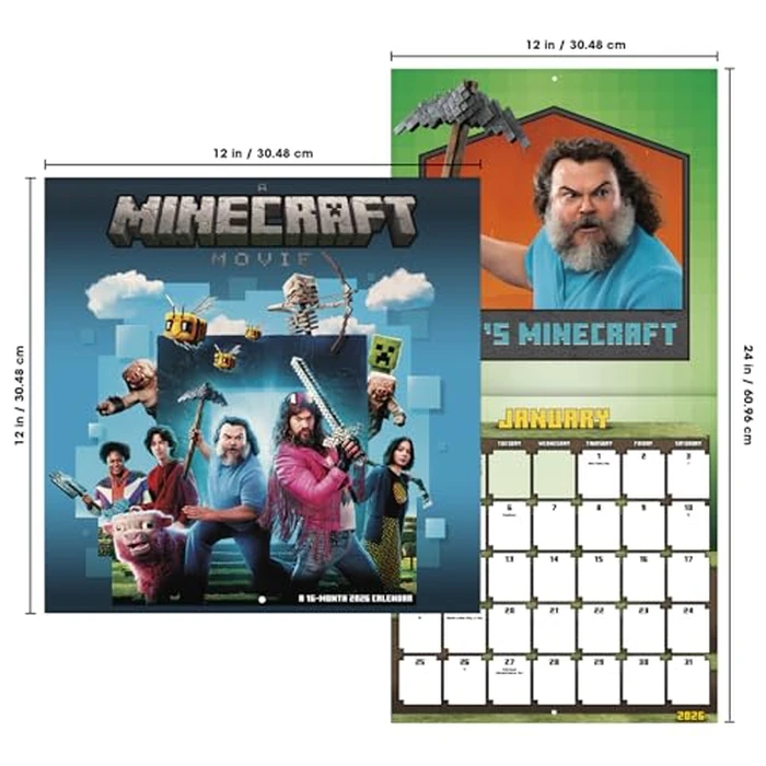 2026 Minecraft Movie Wall Calendar by DateWorks - Image 7