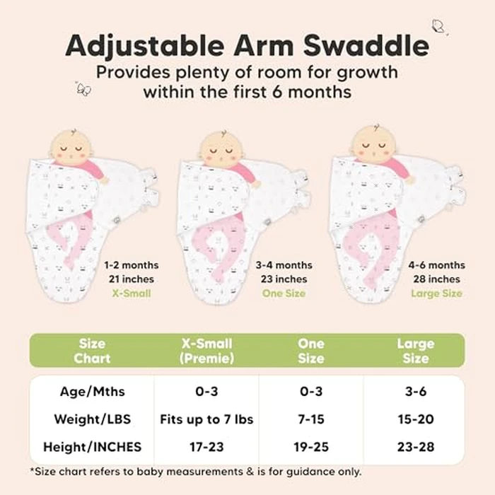 KeaBabies 3-Pack Organic Baby Swaddle Sleep Sacks - Swaddles for Newborns, Infant 0-3 Months, Baby Girls, Boys, Soft & Snug Newborn Sleep Sack, Nursery Swaddling Blankets (Nordic, OS) by KeaBabies - Image 6