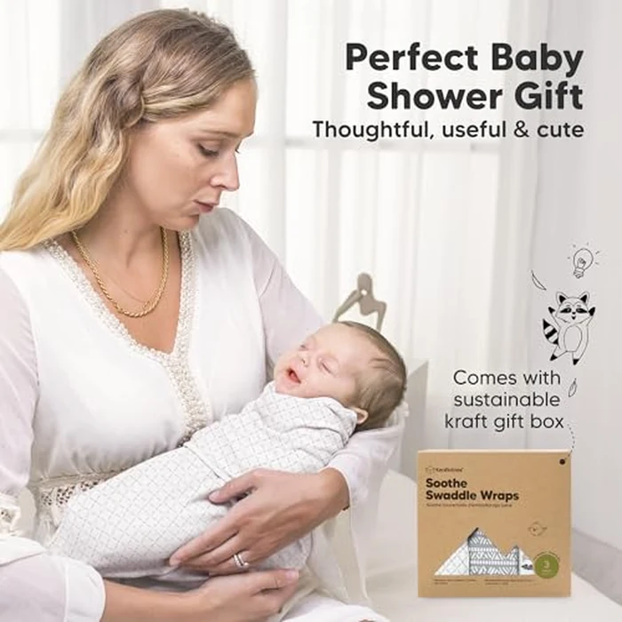 KeaBabies 3-Pack Organic Baby Swaddle Sleep Sacks - Swaddles for Newborns, Infant 0-3 Months, Baby Girls, Boys, Soft & Snug Newborn Sleep Sack, Nursery Swaddling Blankets (Nordic, OS) by KeaBabies - Image 9