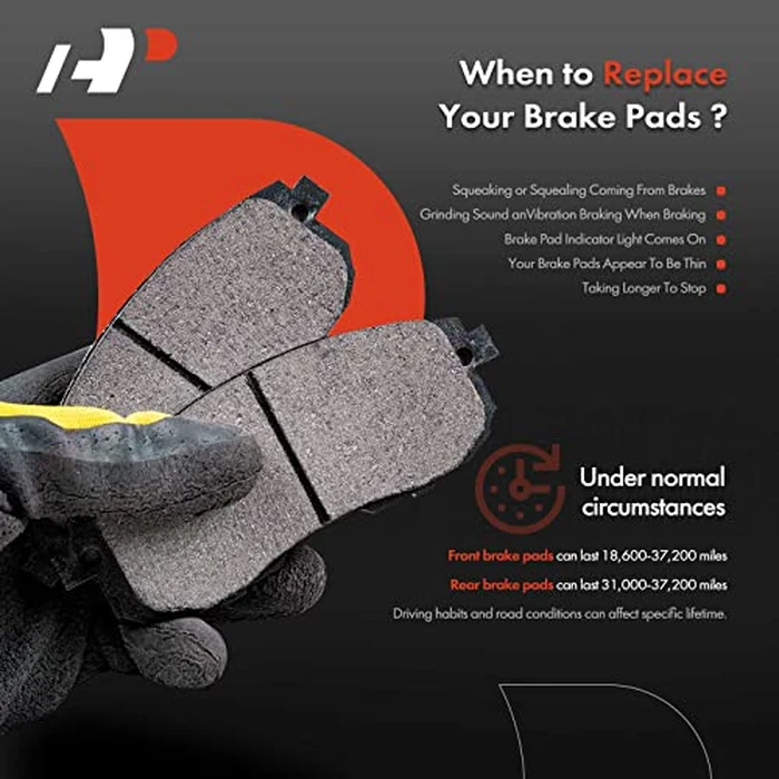 A-Premium Rear Ceramic Disc Brake Pads Set Compatible with Select Acura, Honda and Suzuki Models - Accord, Civic, CL, CSX, EL, ILX, Integra, RSX, TL, TSX, Vigor, CR-Z, Prelude, S2000, Kizashi, SX4 by A-premium - Image 7