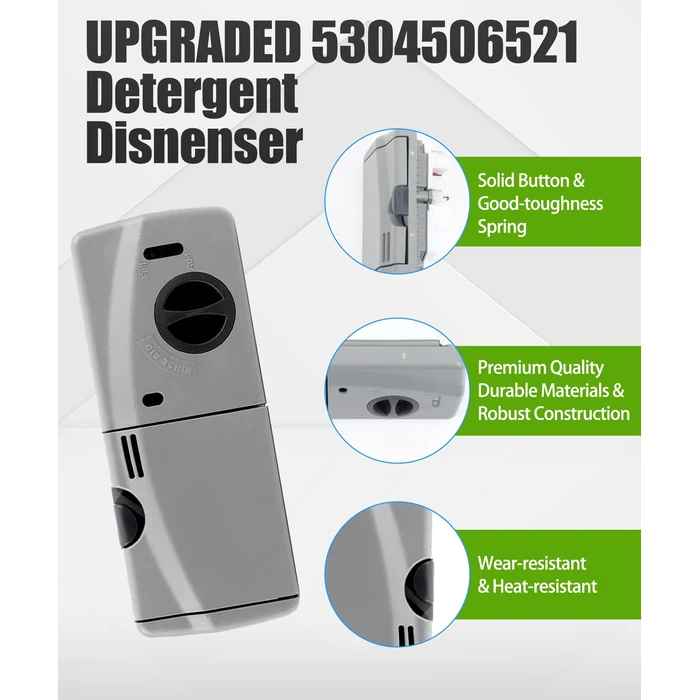 5304506521 Dishwasher Rinse-Aid soap Dispenser Parts,Replacement for Frigidaire,Electrolux,Crosley, Kenmore, Westinghouse,Replacement AP6036339.154379201,154379202,154452703 Etc by MKYPLM - Image 2