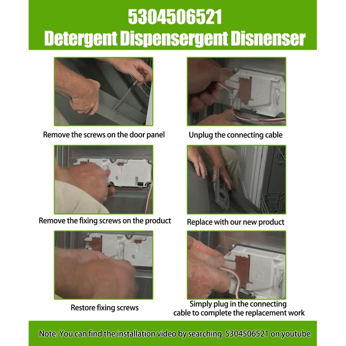 5304506521 Dishwasher Rinse-Aid soap Dispenser Parts,Replacement for Frigidaire,Electrolux,Crosley, Kenmore, Westinghouse,Replacement AP6036339.154379201,154379202,154452703 Etc by MKYPLM - Image 8