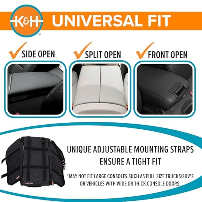 K&H Pet Products Center Console Dog Car Seat for Small Dogs & Cats, Secure Armrest Booster Pet Carrier with Safety Tether, Zippered Enclosure, 2 Pockets, Washable Plush Pad, for Pets Under 8 lbs. by K&H - Image 6