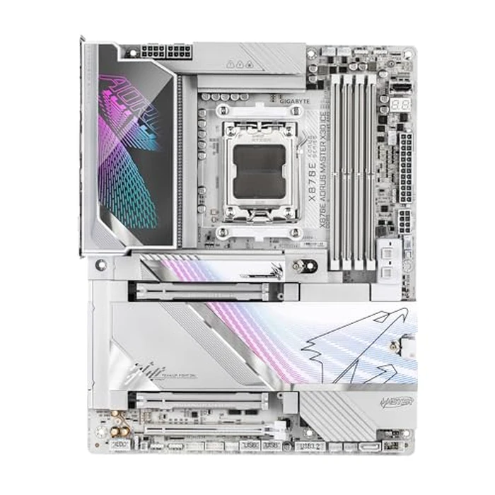 GIGABYTE X870E AORUS Master X3D ICE AMD AM5 LGA 1718 ATX Motherboard, Supports AMD Ryzen 9000/8000/7000 Series Processors, DDR5, 18+2+2 Power Phase, 5X M.2, PCIe 5.0, WIFI7, 10GbE, 5-Year Warranty by GIGABYTE - Image 2