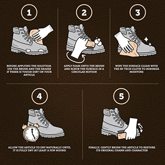 Care & Cool Suede and Nubuck Cleaner Foam Kit (5 oz) - Revitalizes and Refreshes Shoes, Boots, Clothes, and Furniture - Premium Care for All Colors by Care & Cool - Image 6