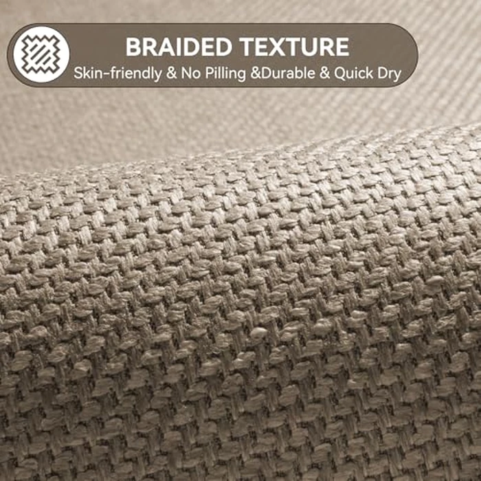Bathroom Rugs Mat 20x31, Ultra Thin Non Slip Bath Mats for Bathtub Quick Dry Absorbent Rubber Bathroom Mat Fit Under Door, Washable Half Round Bath Rugs, Beige Brown by YDKGL - Image 8