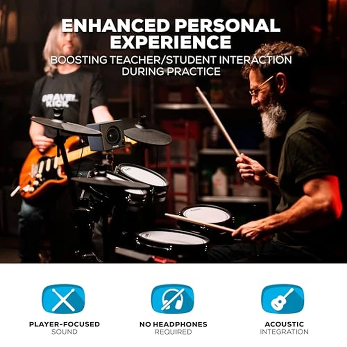 Alesis Nitro Amp 70W 3" Compact Electric Drum Monitor Speaker for Practice and Lessons, Rack-Mountable with Clamps Included by Alesis - Image 4