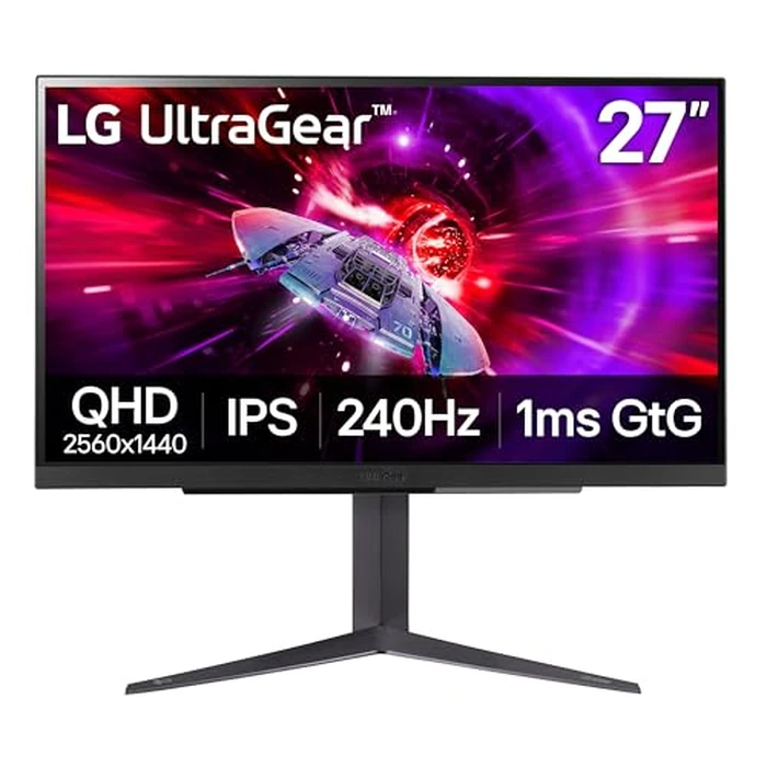 LG Ultragear 27″ QHD 240Hz IPS Gaming Monitor - 1ms (GtG), 95% DCI‑P3, DisplayHDR400, HDMI2.1, NVIDIA G‑SYNC & AMD FreeSync Premium, Height/Tilt/Pivot Stand, 27GR83Q-B by LG - Used - Very Good condition - CA$387.09