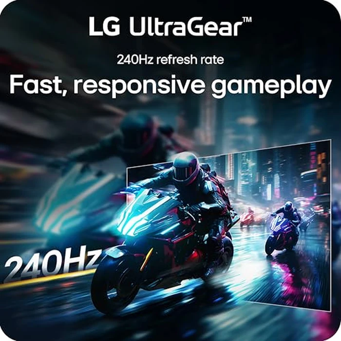LG Ultragear 27″ QHD 240Hz IPS Gaming Monitor - 1ms (GtG), 95% DCI‑P3, DisplayHDR400, HDMI2.1, NVIDIA G‑SYNC & AMD FreeSync Premium, Height/Tilt/Pivot Stand, 27GR83Q-B by LG - Image 3