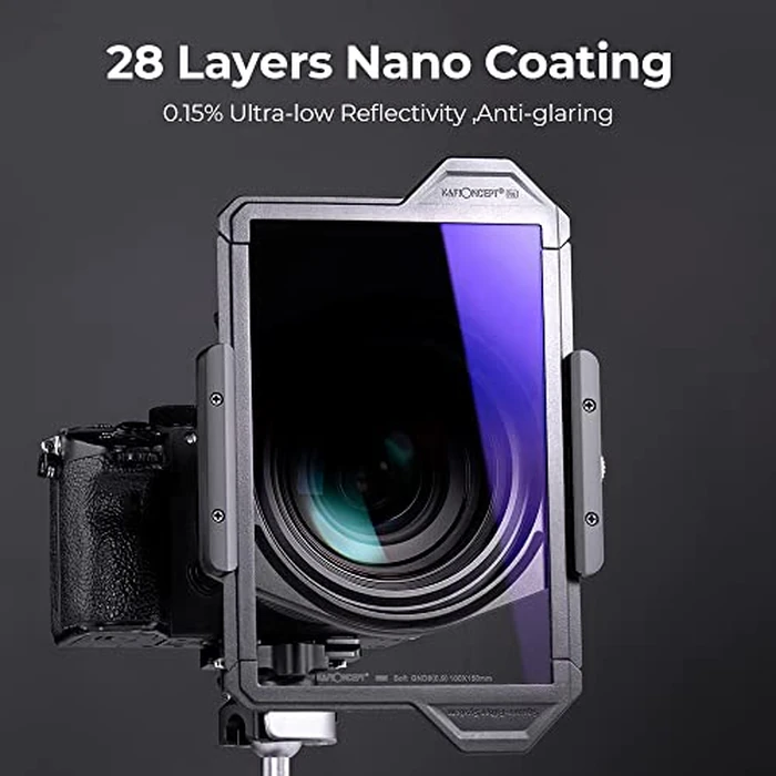 K&F Concept 100 x 150mm Reverse GND8 (3 Stop) ND Lens Filter, 36 Layer Coatings Hard Graduated Neutral Density Filter for Camera Lens by K&F CONCEPT - Image 7