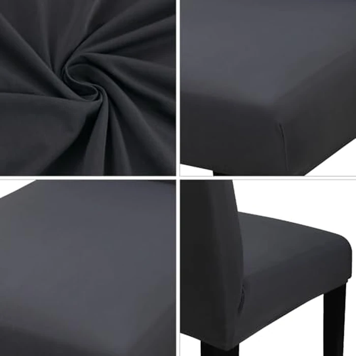 JQinHome Dining Room Chair Covers Set of 12, High Stretch Chair Slipcover Removable Washable Chair Seat Protector Cover for Home Party Hotel Wedding Ceremony (Grey) by JQinHome - Image 7