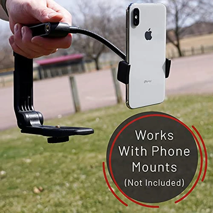GENS Handheld Camera Stabilizer Grip - Universal U-Shaped Handle Works with DSLR, Mirrorless, & Video Cameras with 1/4"-20 Threaded Insert - Foldable Design with Extra Mounting Holes for Accessories by GENS - Image 9