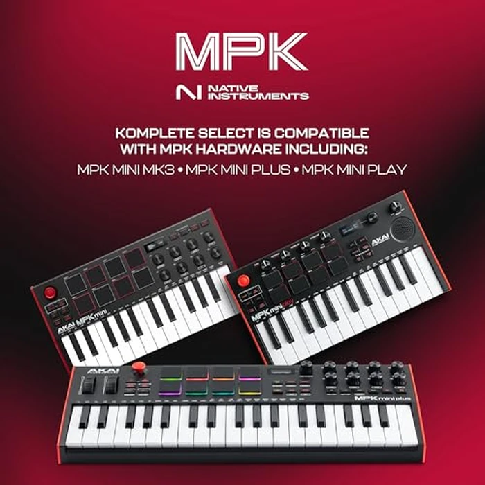 Akai Professional MPK Mini Plus - USB MIDI Keyboard Controller with 37 Mini Keys, 8 MPC Pads, Sequencer, MIDI/CV/Gate I/O, Music Production Software and Native Instruments Sound Package by Akai Professional - Image 5