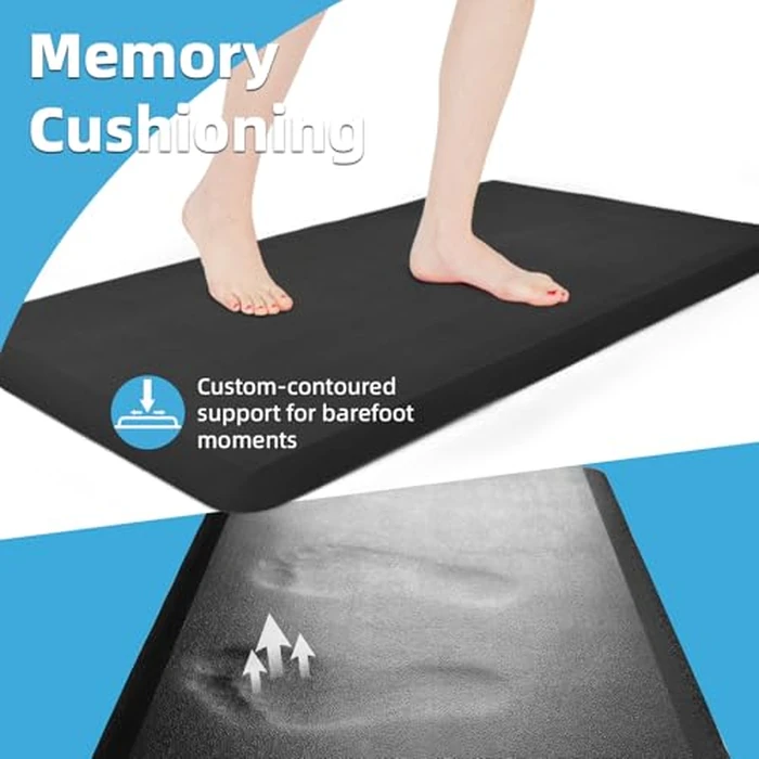 Art3d 3/4" Thick Kitchen Mats for Floor, Waterproof 20" X 32" Cushioned Comfort Mat, Anti Fatigue Mats for Kitchen, Ergonomic Standing Office Desk, Home and Garage, Black by Art3d - Image 4