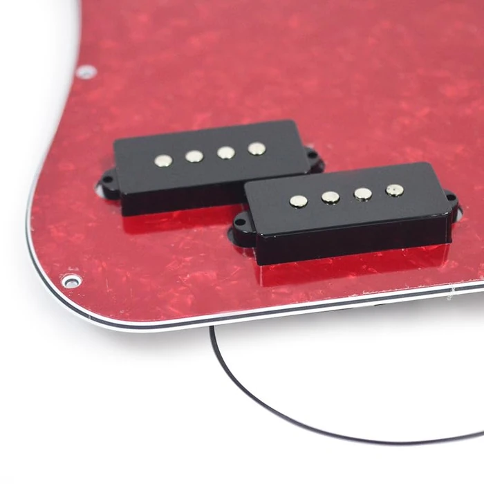 ROZILO Red Pearl Pre-wired Bass Pick Guard Loaded P Bass Pickguard for Precision P Bass by ROZILO - Image 4