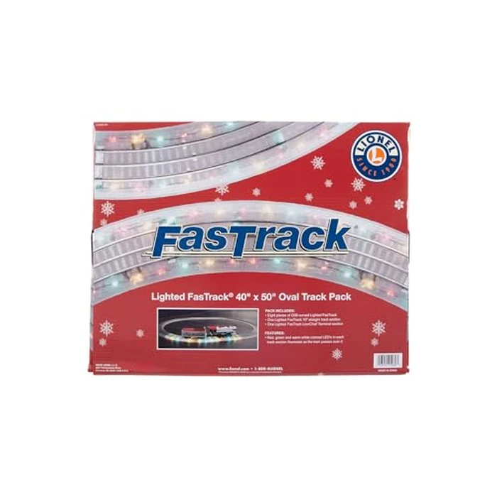 Lionel Lighted FasTrack Electric O Gauge, Illuminated 40"x50" Oval Track Pack by Lionel - Image 4