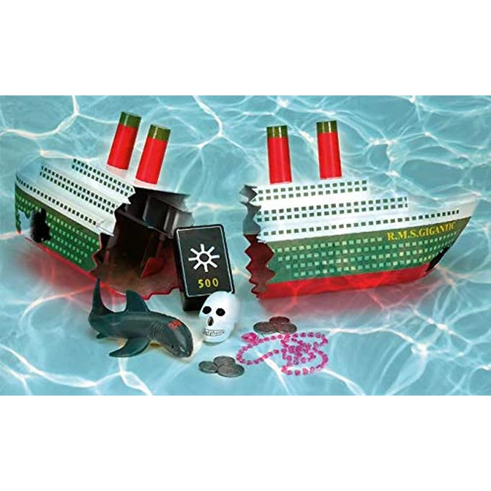 SWIMLINE Titanic Themed Dive Toy Sinking Ship Hidden Treasure Combo Pack Catch And Retrieval Cruise Ship Game For Swimming Pool & Bath Tub For Kids Multi Color Rings Underwater Dive Practice Education by Swimline - Image 2