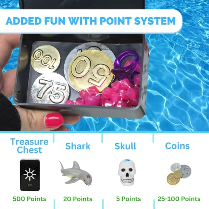 SWIMLINE Titanic Themed Dive Toy Sinking Ship Hidden Treasure Combo Pack Catch And Retrieval Cruise Ship Game For Swimming Pool & Bath Tub For Kids Multi Color Rings Underwater Dive Practice Education by Swimline - Image 5