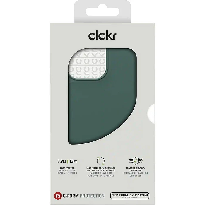 CLCKR G-Form Protection Phone Case with MagSafe for Apple iPhone 15 Pro - Carbon Green by CLCKR - Image 7