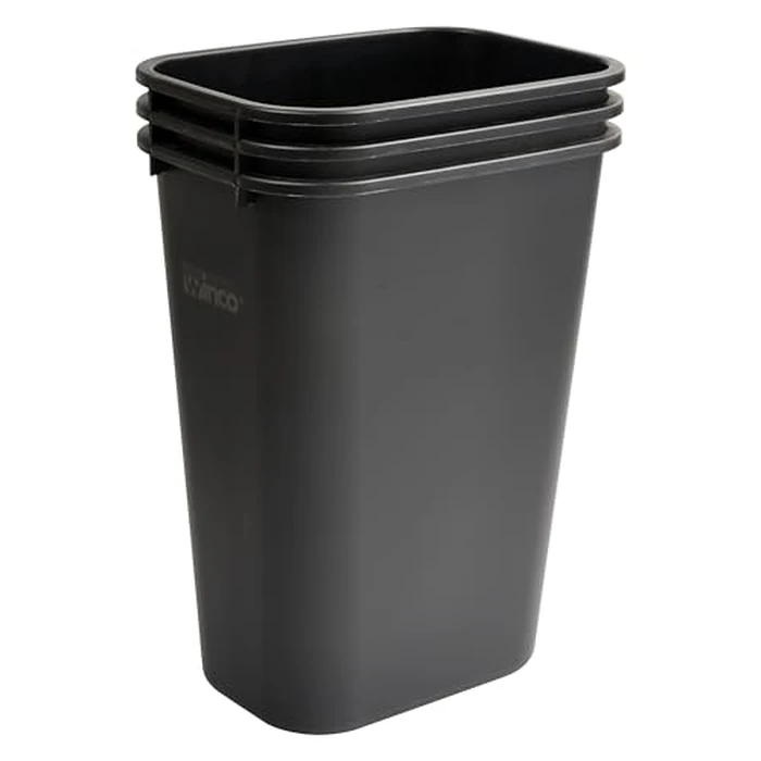 Winco Waste Basket for Home and Office, 10 Gallon, Black by Winco - Used - Very Good condition - US$22.51