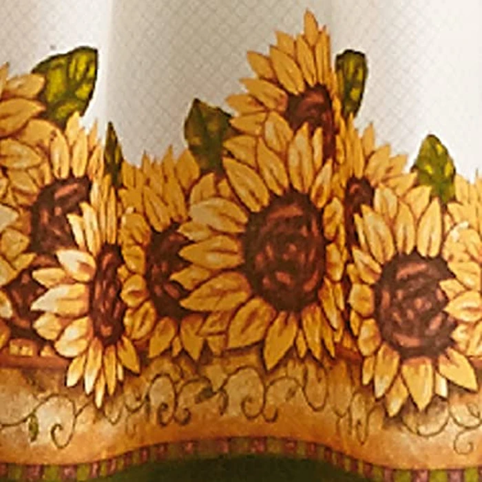 Curtainworks Sunflower Garden Window Kitchen Curtain Tier and Valance, Yellow, 36-Inch Tier Set by Curtainworks - Image 4