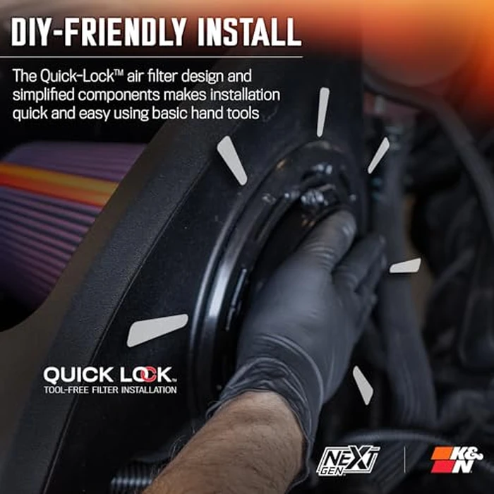 K&N NextGen Cold Air Intake System: High-Flow Cotton Filter: Compatible with 2024-2025 FORD: Ranger Raptor, 50-2628 by K&N - Image 9
