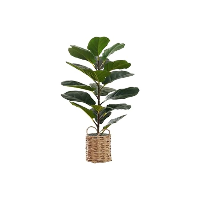 Monarch Specialties I 9505 Artificial Plant, 28" Tall, Fiddle Tree, Indoor, Faux, Fake, Floor, Greenery, Potted, Real Touch, Decorative, Green Leaves by Monarch Specialties - Used - Very Good condition - CA$58.18
